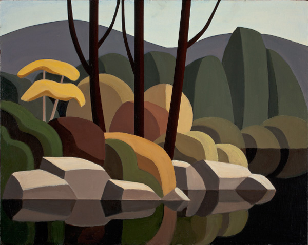 Andy Wooldridge: Low Tide At Fritham Mill 36 x 48 oil on panel