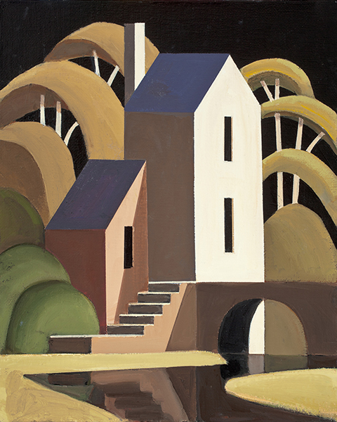 Andy Wooldridge: Low Tide At Fritham Mill 36 x 48 oil on panel