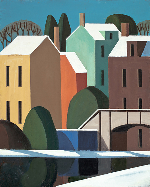 Andy Wooldridge: Low Tide At Fritham Mill 36 x 48 oil on panel