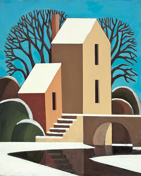 Andy Wooldridge: Low Tide At Fritham Mill 36 x 48 oil on panel