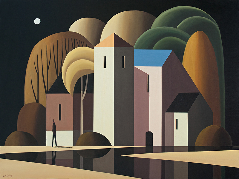 Andy Wooldridge: Low Tide At Fritham Mill 36 x 48 oil on panel